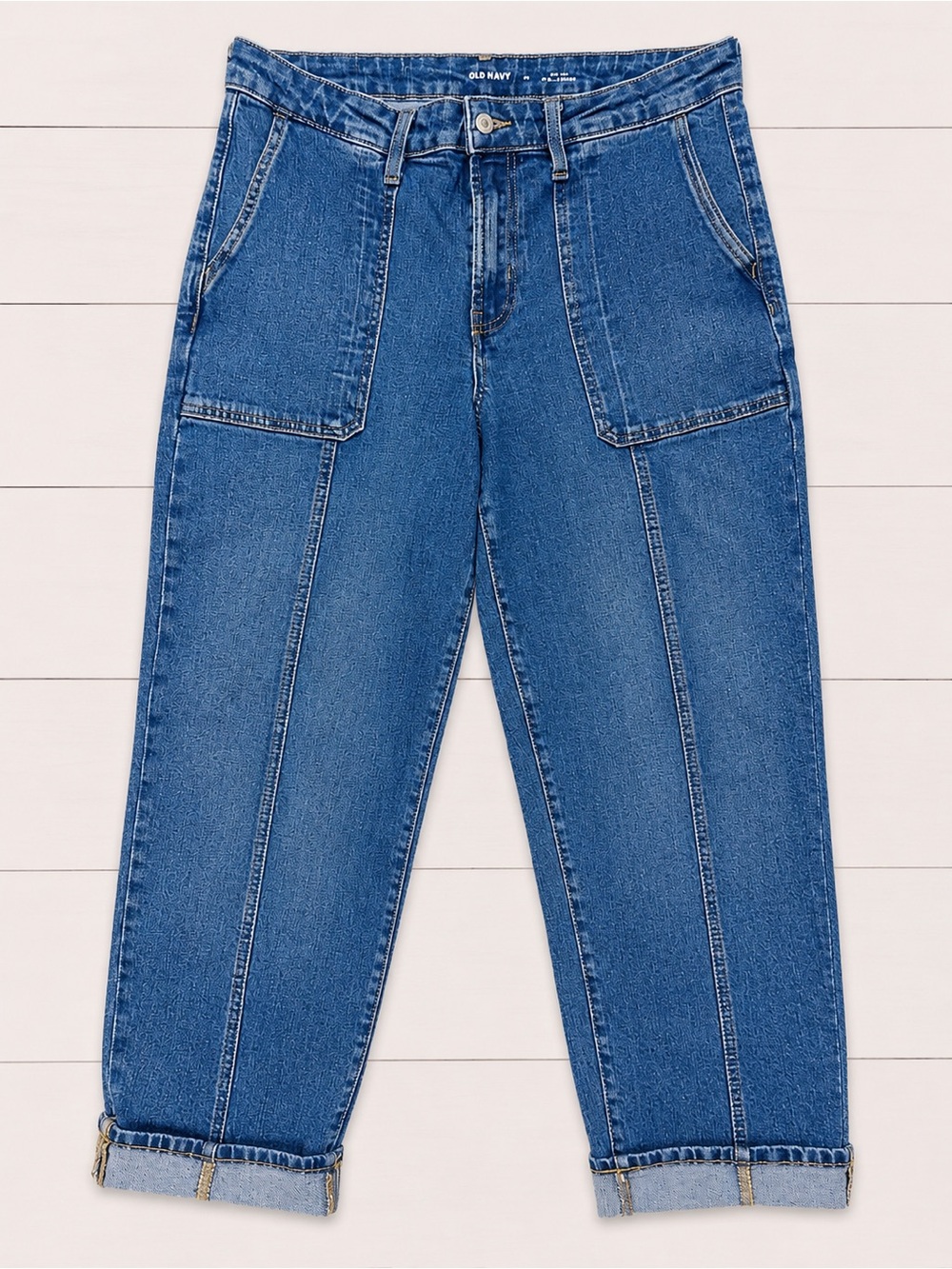 Old Navy Blue Boyfriend Utility Jeans